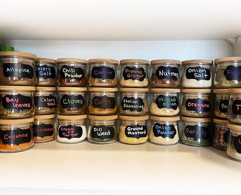8 Pack 5 Oz Oui Yogurt Jar Lids - Oui Lids-Natural Bamboo Wood with Silicone Sealing Rings and Oui Yogurt Bottle Label