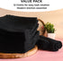 13"x13" Set 12 Kitchen Dish Cloths for Washing Dishes - Waffle Weave Cotton Dish Rag Towel - of Black Kitchen Washcloth