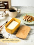 Covered Butter Dish with Lid, Large Yellow Butter Holder for Countertop, Airtight Seal Container for East West Coast