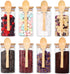 Glass Jar with Bamboo Lid and Spoon, 8Pack 10 OZ Tea Containers