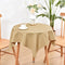 Wolkemer Small Square Tablecloth 36 x 36 Inch Faux Linen Khaki Coffee