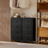 Sweetcrispy Dresser for Bedroom with 4 Drawers, Skinny Fabric Storage Tower, Chest of Drawers for Closet, Living Room
