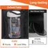 KIMBORA 2 Packs Narrow Over the Door/Wall Shoe Organizer, Small Hanging Rack with Clear Mesh Pocket, Black