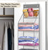 MISSLO Full Clear PVC Over the Door Organizer, Hanging Closet Storage with 5 Large Pockets for Bathroom & Bedroom
