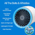 Arctic Air Ice Jet Personal Air Cooler | 3-Speed Room Cooler with Reusable Ice Packs & 7 LED Lights