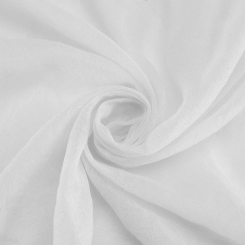 No. 918 Genevieve 2-pack Linen Weave Sheer Grommet Curtain Panel Pair, 50" x 84", White