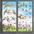 Spring Window Cling Sticker, 78PCS Tulip Butterfly Flower Decals, Prevent Bird Strikes, Home Decor