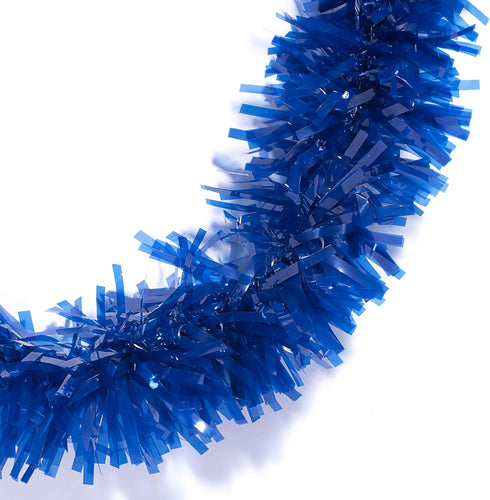 4" 25' TCDesignerProducts Dark Blue Vinyl Twist Garland - x roll, Parade Float Decorations for Trailer Or Golf Cart