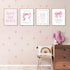 LARTSFRO 10x8 Inch Set 4 Coquette Pink Bow Jesus Wall Art Decor Posters, Light Pink Bow Christian Room Bedroom Bathroom