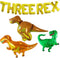 KatchOn Giant Dinosaur Balloons for Birthday Party, 48 Inch, Pack of 4, Three Rex Party Decorations, Dinosaur Birthday