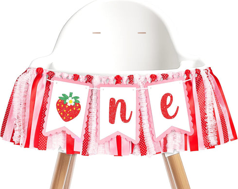 Kriyokiaa Berry First Birthday High Chair Banner One High Chair Banner Girl