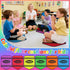 AKAIXI 6pcs 14X17 Inch Crayon Carpet Seats for Classroom Colorful Floor Mat Small Crayon Classroom Rug Non Slip Floor