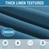 H.VERSAILTEX Linen Textured Table Cloths, 60 x 104 Inch Premium Solid Tablecloth, Waterproof, Ink Blue