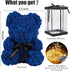 RECUTMS Rose Teddy Bear, 10 Inch Flower Bears with Lights, Artificial Foam Floral Gifts for Home Decor