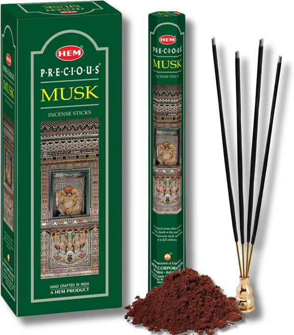 Hem Precious Musk Fragrance Incense Sticks - 120 Count