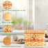 Primo Lines Bamboo Recipe Box with 2 Slots, 25 Recipe Cards, 12 Dividers, Wicker Picnicbasket Set