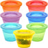Youngever 7 Sets Reusable Parfait Cups With Lids and Inserts, Plastic Dessert