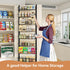 MIAOLI 8-Tier Over the Door Pantry Organizer, Adjustable Spice Rack Cabinet Door Shelves, Hanging Seasoning Organizer