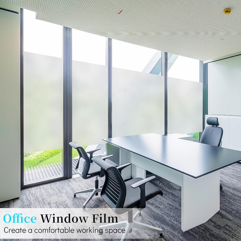 Niviy Frosted Window Film - Non-Adhesive Shower Window Covering for Bathroom, 17.7" x 78.7" Length