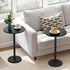 ET30BM YATINEY Round Side Table, Small Drink Table for Small Spaces, Pedestal Style Martini Table, End Table in Living