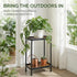 2 Small Narrow Side Table, Tier End Table with Storage Shelf, Sofa Table for Small Spaces in Living Room, Bedroom