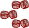 Handmade Round Red Mesh Napkin Rings - Set of 6 Holders for Dining Table Parties, Dia: 2 Inch