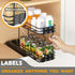 SpaceAid Pull Out Spice Rack Organizer for Cabinet, Heavy Duty Slide Out Kitchen Organizer with Labels, 4.5" W x 10.75"
