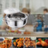 Kerilyn Deep Fryer Pot, 11 Inch/4.2L Japanese Style Tempura Frying Pot with Lid, 304 Stainless Steel