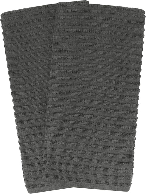 Ritz Royale Collection Kitchen Towel Set - 100% Combed Terry Cotton, Highly Absorbent, Oversized, 28" x 18", 2-Pack,
