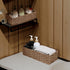 DULLEMELO Small Bathroom Basket, Wicker Toilet Tank Organizer, Set of 2 Waterproof Baskets for Organizing