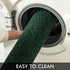 MIULEE U Shaped Toilet Rugs, Absorbent Microfiber Contour Bath Mats, 20'' x 20'', Dark Green