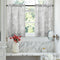 FMFUNCTEX Gray White Floral Printed Bathroom Tier Curtains, 36 Inches Long, 2 Panels Set for Kitchen, Living Room,