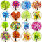 Aligle 16pcs Beautiful Glass Refrigerator Magnets - Funny Fridge Stickers for Office Cabinets, Whiteboards