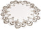 Cocoa, Earth Tones Jacquard Peacock Tail Lace Doily - 23 Inch Round Placemat and Table Centerpiece
