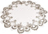 Cocoa, Earth Tones Jacquard Peacock Tail Lace Doily - 23 Inch Round Placemat and Table Centerpiece