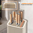 Universal Knife Block Holder, Small Space-Saving Kitchen Storage Stand for Countertop, Detachable for Easy Cleaning