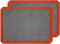 Perforated Silicone Baking Mats, 2 PCS Eclair Mat for Half Sheet, Perfect for Cookies, Macarons, Bread, 11.8"x 15.7"