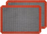 Perforated Silicone Baking Mats, 2 PCS Eclair Mat for Half Sheet, Perfect for Cookies, Macarons, Bread, 11.8"x 15.7"