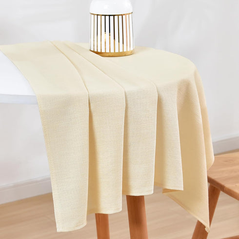 36x36 Inch Wolkemer Square Tablecloth Rustic Textured Polyester Tablecloths Washable Farmhouse Table Cover