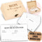 50 Pcs Recipe Cards for Bridal Shower - 4x6 Double-Sided Blank Notecards with Wooden Recipe Box