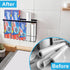 FHJP 2 Pack, 2 Cabinet Door Organizer Basket Foil and Plastic Wrap Organizer with Sponges, Lid Organizers Inside