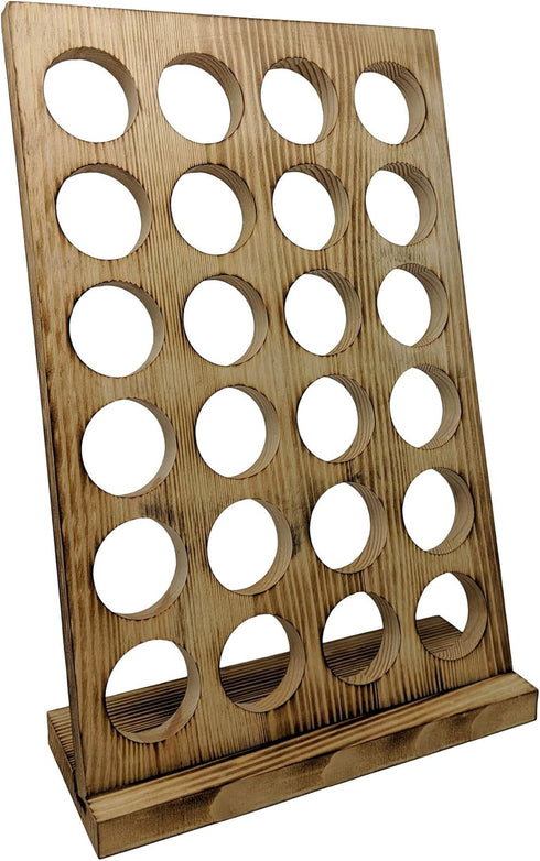 Gianna's Home Rustic Farmhouse Country Distressed Wood Coffee Pod Holder for K-Cups, 24 Capacity (Torched Wood)
