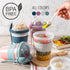 4 Pack 20 oz Hakan Overnight Oats Containers with Lids & Spoons - Reusable Yogurt Parfait Cups with Topping Dome