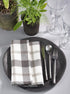 SARO LIFESTYLE Yuri Collection Cotton Napkin, Set of 4, 20", Grey
