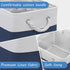 Cube Storage Baskets, 6 Pack 11x11 inch with Cotton Handles for Closet, Shelves, Clothes, Toys (White/Navy Blue)