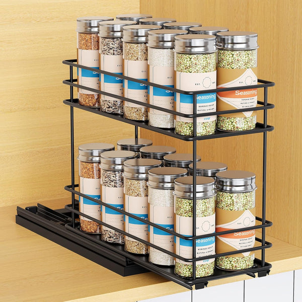 Mystozer Pull Out Spice Rack Organizer for Cabinet, Slide Out Spice Racks,