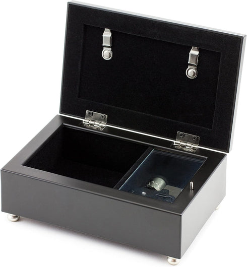 Cottage Garden First Communion God Beside You Matte Black Rope Trim Music Box