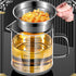 BinaryABC Pitcher,7.67 6.69inch(1500ML) Yogurt Strainer,Nut Milk Strainer,Juice Food Strainer,Glass Teapot with Mesh