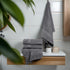 Set 6 100% 24" 50" Large Bath Towels of Cotton Terry x Quick Dry, Soft & Highly Absorbent Grey Towels for Bathroom