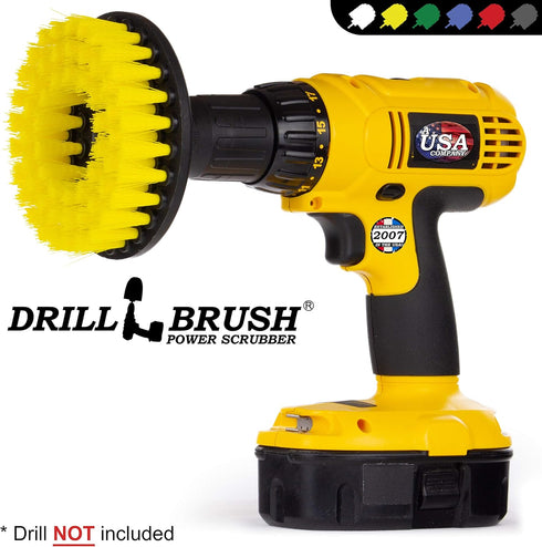 Drillbrush Bathroom Cleaning Drill Brush Attachment - Tile and Grout Cleaner Scrubber- Shower Cleaning Brush Attachment